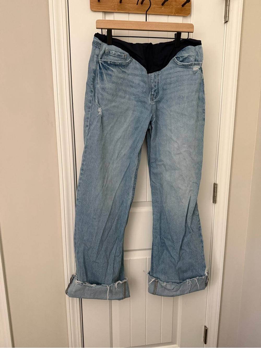 Pink blush Light Wash Maternity Jeans - Blue -